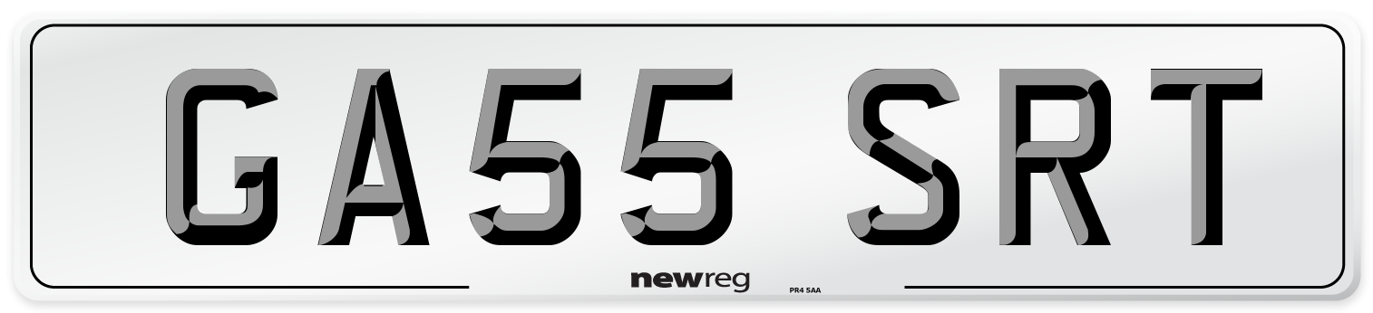 GA55 SRT Number Plate from New Reg